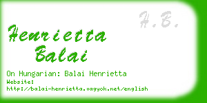 henrietta balai business card